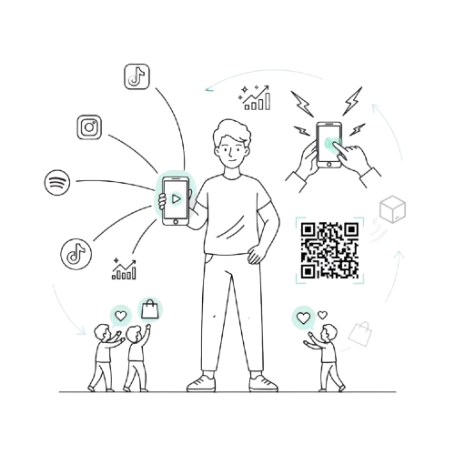 Creator profile with social links